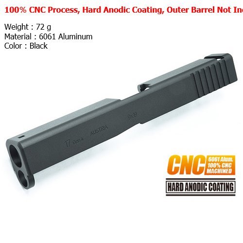 Guarder Aluminum CNC Slide for MARUI Glock17 Gen4 (Black)