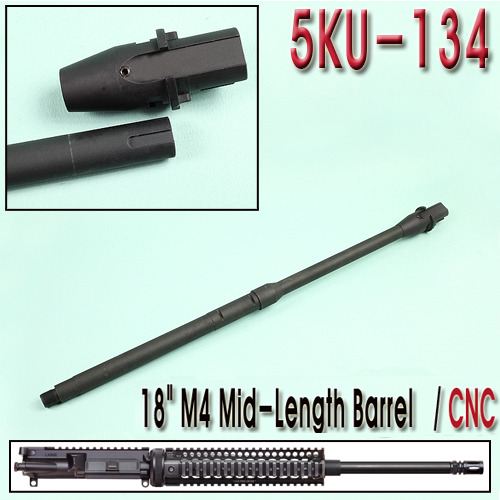 18&quot; M4 Mid Length Barrel / CNC