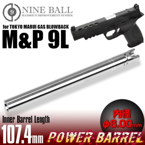 Nineball Power Barrel 107.4mm/6.00mm Ultratight bore M&amp;P 9L
